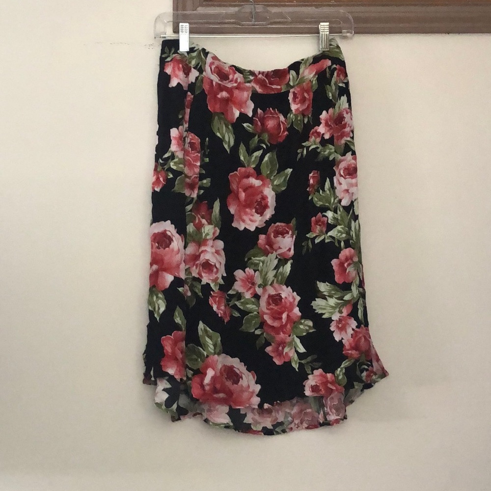 floral midi skirt